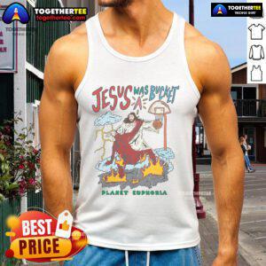Alt Text: Premium Jesus Was A Bucket Jesus Basketball Tank Top featuring a stylish design for basketball enthusiasts.