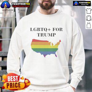 Premium LGBTQ for Trump state sweatshirt featuring vibrant colors and bold design, perfect for expressing political pride.
