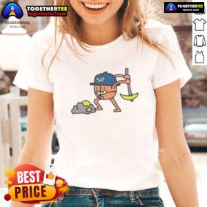 Premium paint Denver Nuggets basketball ladies tee featuring vibrant team colors and logo, perfect for fans and casual wear.