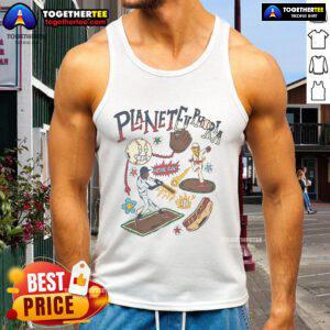 Premium Planet Euphoria Home Run baseball tank top in vibrant colors, perfect for sports enthusiasts and summer wear.