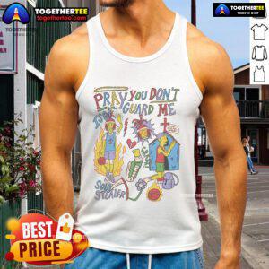 Premium Pray You Don't Guard Me ISO Basketball Tank Top showcasing a stylish design for basketball enthusiasts.