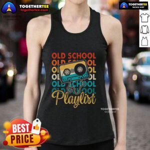 Alt Text: Vintage tank top featuring a premium retro cassette tape design, celebrating 80s and 90s old-school music nostalgia.