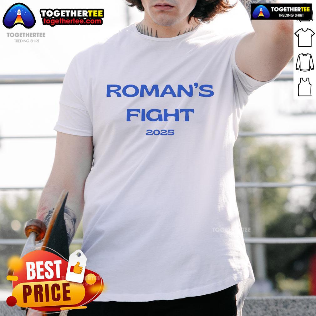 Premium Roman's Fight 2025 T-Shirt featuring bold graphics and high-quality fabric for fans of Roman's Fight apparel.