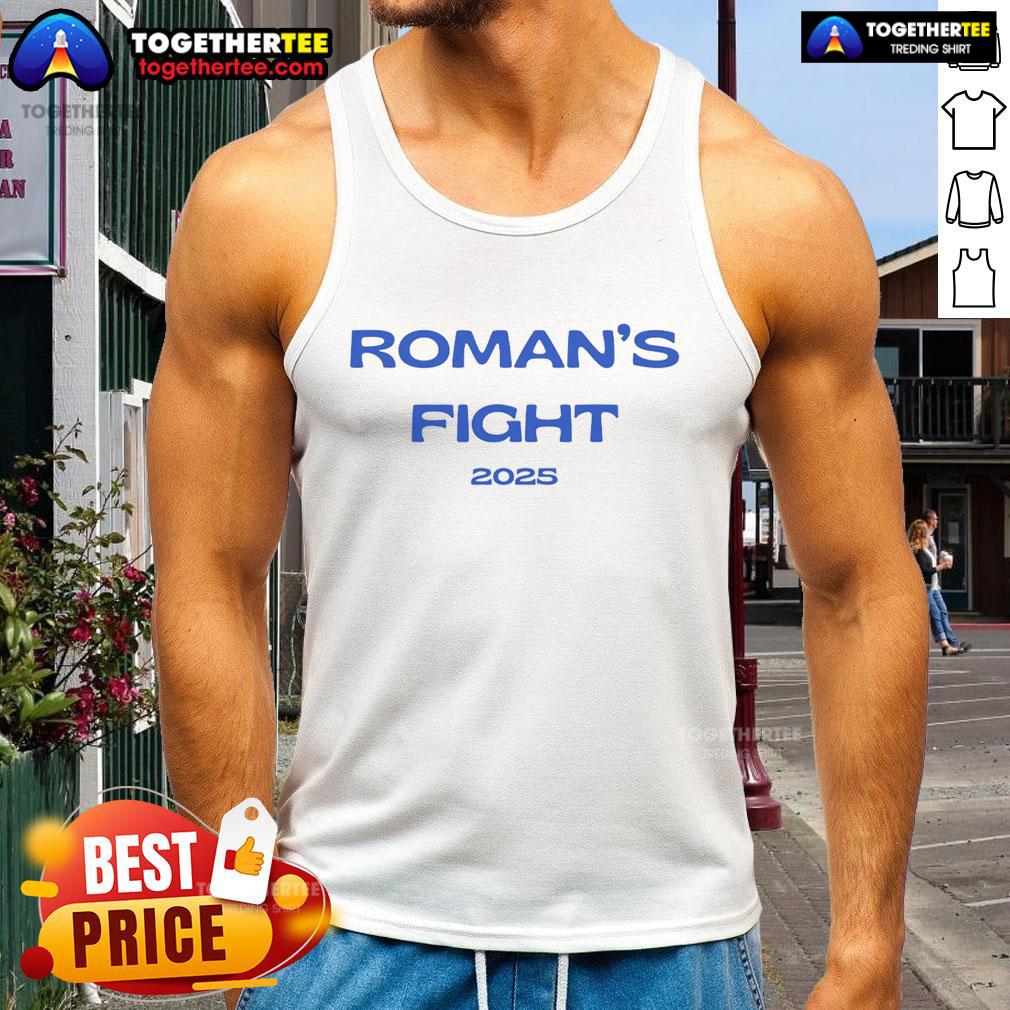 Premium Romans Fight 2025 tank top featuring bold graphics and a stylish design for fitness enthusiasts.
