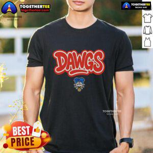 Alt Text: Premium TRW Dawgs Supporter Team Logo T-Shirt featuring vibrant team colors and bold logo design. Perfect for fans!