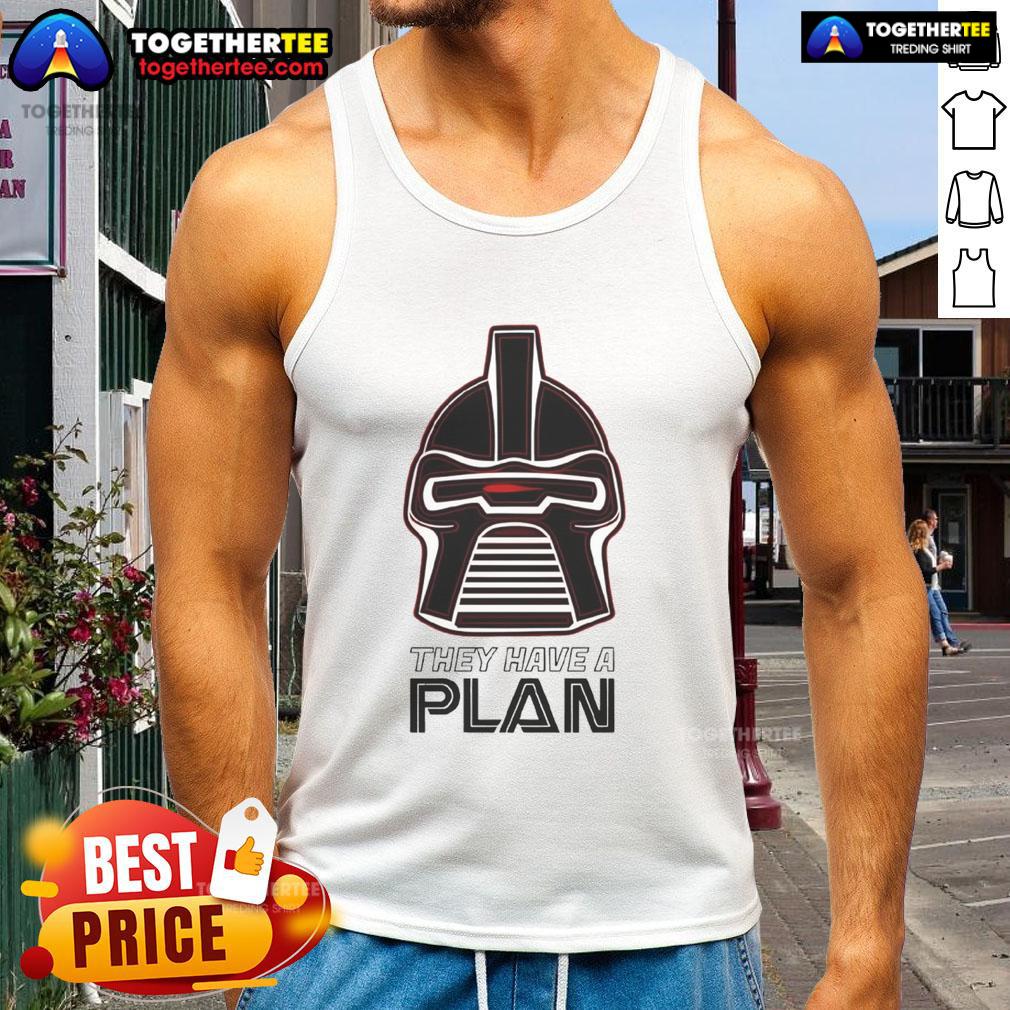 Premium The Cylons Have A Plan tank top featuring a stylish design for sci-fi fans and enthusiasts.