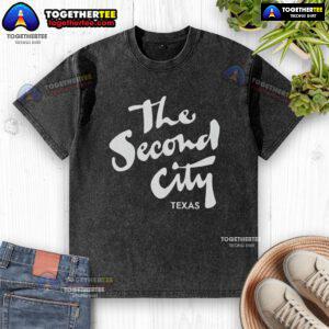 Pretty The Second City Texas washed t-shirt in soft fabric, featuring a stylish design perfect for casual wear.
