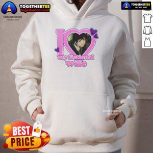 Alt Text: Pretty Touta Matsuda 'I Love My Fictional Wife' hoodie in vibrant colors, perfect for anime fans and casual wear.