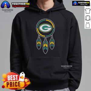 2025 Native American X Green Bay Packers football hoodie showcasing vibrant design and team spirit for fans.