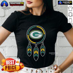 Top 2025 Native American X Green Bay Packers Football Ladies Tee featuring vibrant designs and team colors.
