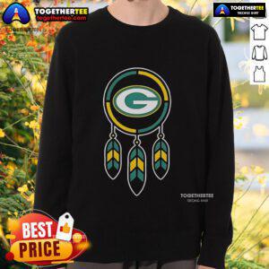 Top 2025 Native American X Green Bay Packers football sweatshirt featuring unique design and vibrant colors.