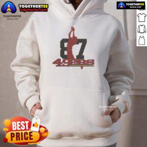 Top 49ers hoodie honoring the legacy of Dwight Clark, featuring classic team colors and iconic player graphics.