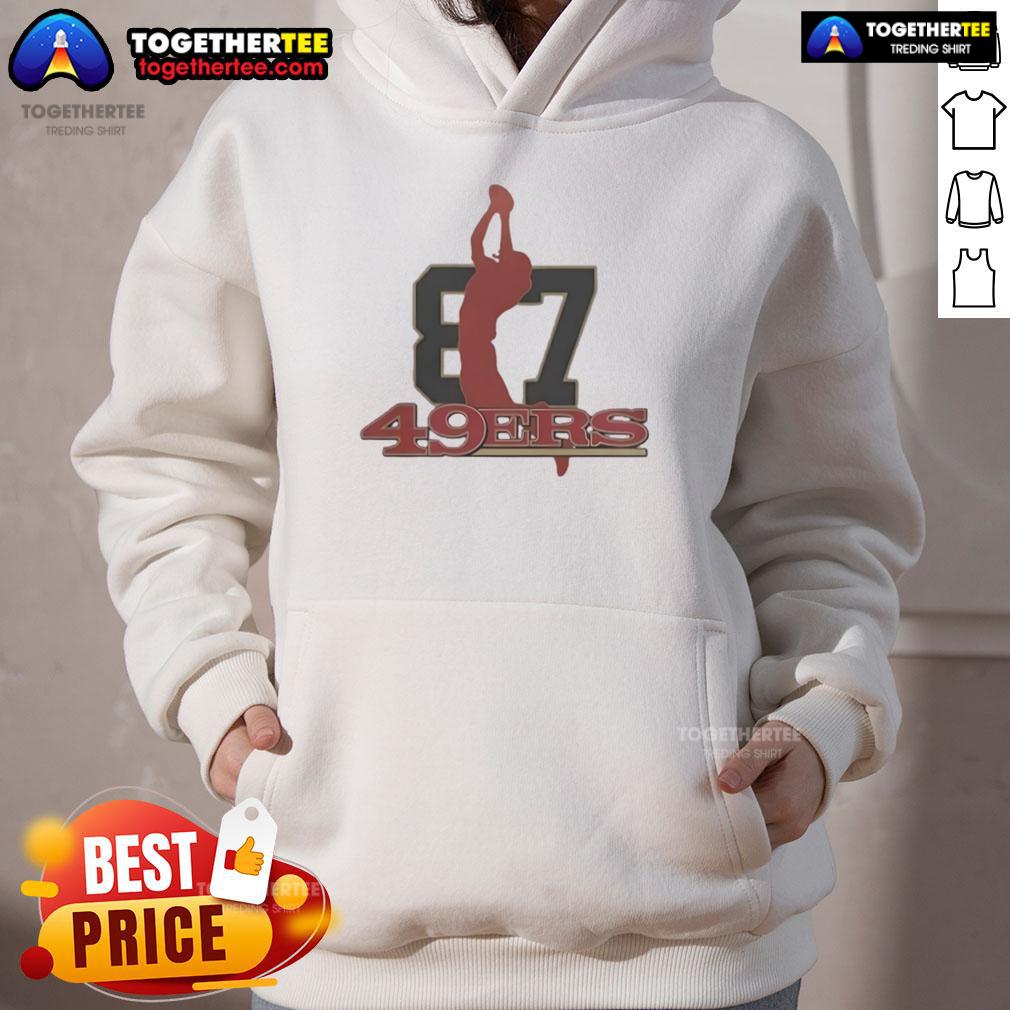 Top 49ers hoodie honoring the legacy of Dwight Clark, featuring classic team colors and iconic player graphics.