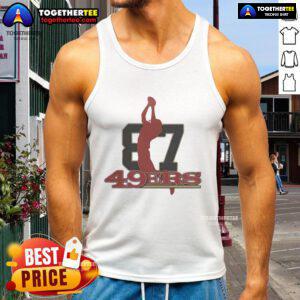 Top 49ers honoring the legacy of Dwight Clark tank top featuring a tribute design and team colors.