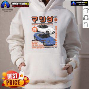 Stylish Top Miata Magazine Original Roadster Lifestyle Hoodie on display, perfect for Miata enthusiasts and fashion lovers.