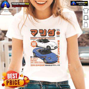 Top Miata Magazine Original Roadster Lifestyle Ladies Tee featuring a stylish design for car enthusiasts.