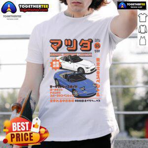 Top Miata Magazine Original Roadster Lifestyle T-Shirt featuring classic Miata design and vibrant colors for enthusiasts.