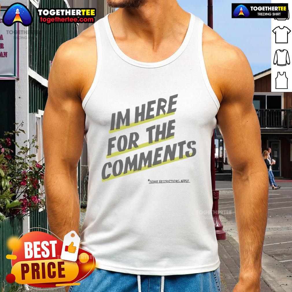 Top Paper Plane Im Here For The Comments Tank Top featuring a playful design, perfect for casual wear and comment lovers.