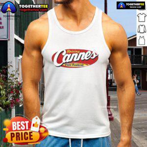 Stylish Awesome Raising Cannes Film Festival Tank Top featuring iconic festival graphics and vibrant colors.