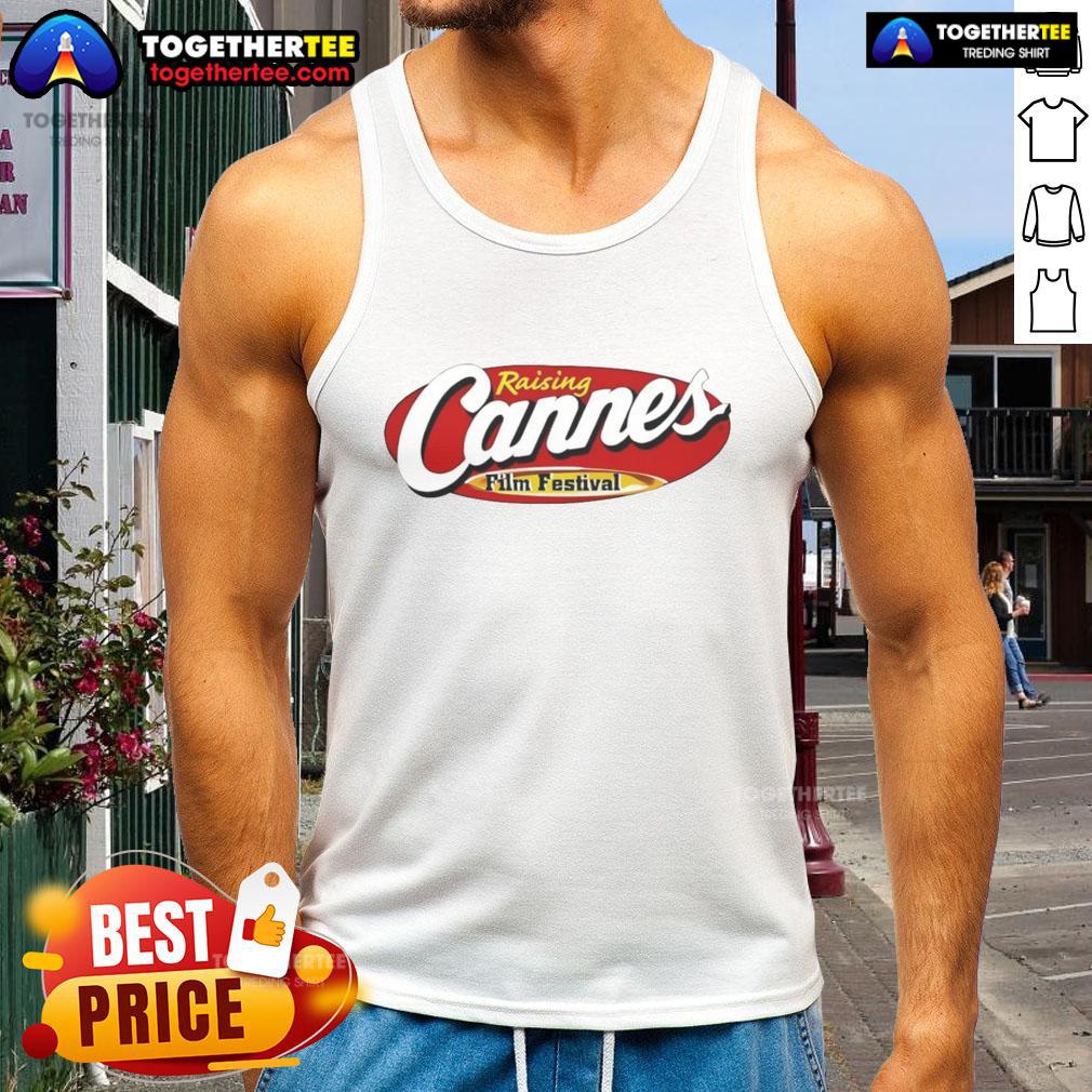 Stylish Awesome Raising Cannes Film Festival Tank Top featuring iconic festival graphics and vibrant colors.