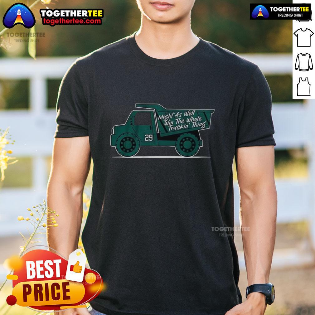 Funny Win The Whole Truckin' Thing Cal Raleigh T-Shirt featuring a playful graphic for Seattle Mariners fans.