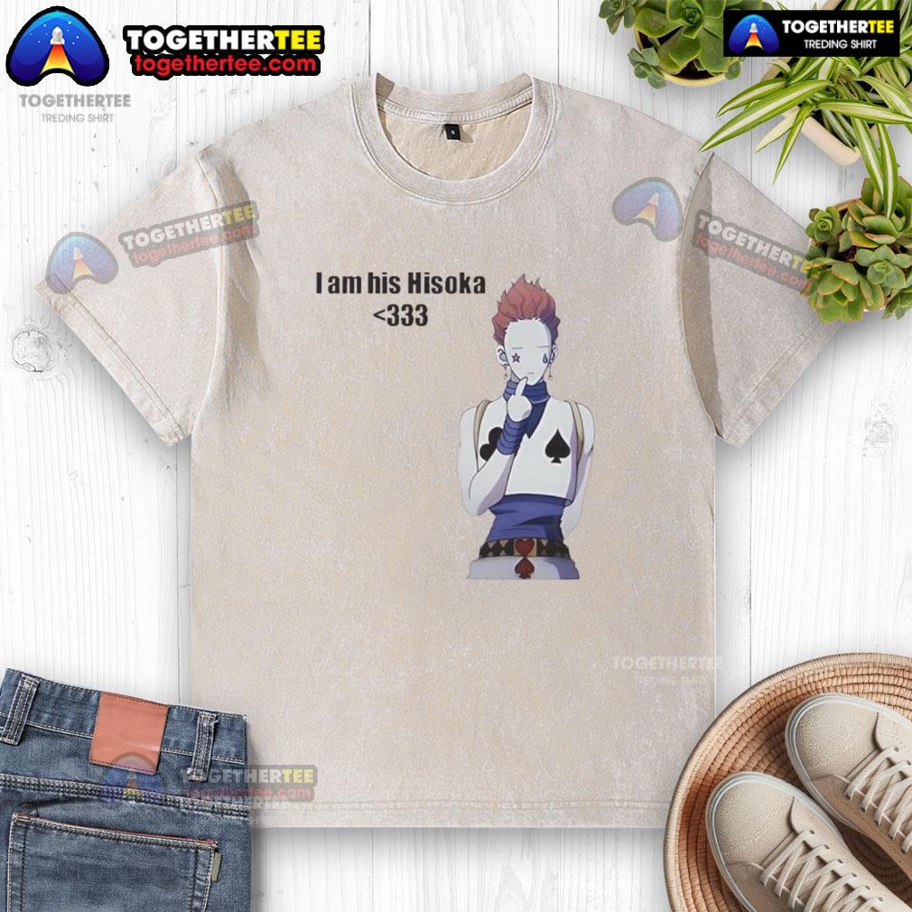 Good I Am His Hisoka washed t-shirt featuring vibrant Hisoka design for fans of anime and streetwear fashion.