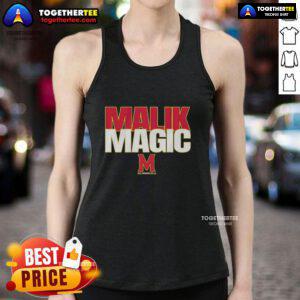 Good Maryland Terrapins football tank top featuring Malik Washington design, perfect for fans and game day wear.