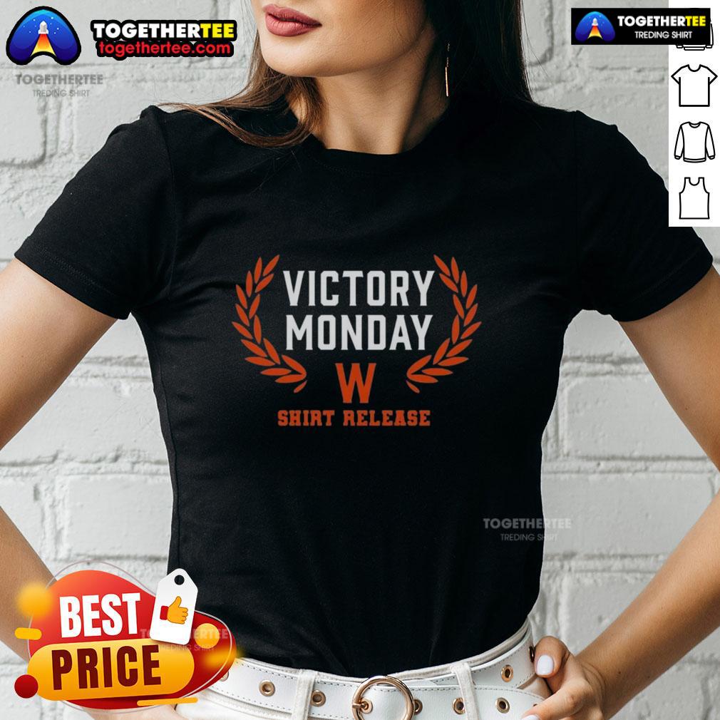 Happy Victory Monday with CHGO Bears ladies tee shirt release featuring a stylish design for fans.