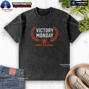 Alt Text: Happy Victory Monday CHGO Bears washed t-shirt release featuring a stylish design celebrating the team.