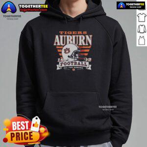 Alt Text: Hot Auburn Tigers Stripe Splash Hoodie featuring vibrant colors and team logo, perfect for game day and fans.