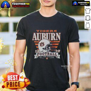 Hot Auburn Tigers Stripe Splash T-Shirt featuring vibrant colors and bold Auburn logo for fans and sports enthusiasts.