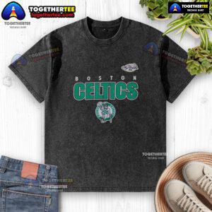 Hot Boston Celtics Throwback Washed T-Shirt featuring retro logo, perfect for fans and casual wear enthusiasts.