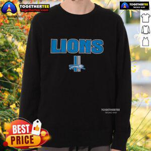 Vintage Hot Detroit Lions throwback sweatshirt featuring classic logo and retro design, perfect for NFL fans.