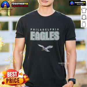 Alt Text: Hot Kelly Green Philadelphia Eagles Throwback T-Shirt featuring vintage logo and stylish design for fans.