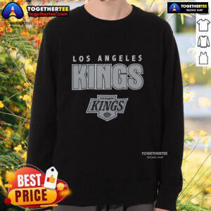 Alt Text: Hot Los Angeles Kings throwback sweatshirt featuring vintage logo and stylish design for fans of the NHL team.
