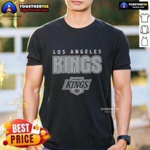 Alt Text: Hot Los Angeles Kings Throwback Current T-Shirt featuring vintage logo and stylish design for hockey fans.