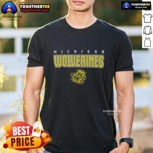 Hot Michigan Wolverines throwback T-shirt featuring vintage logo design, perfect for fans and collectors.