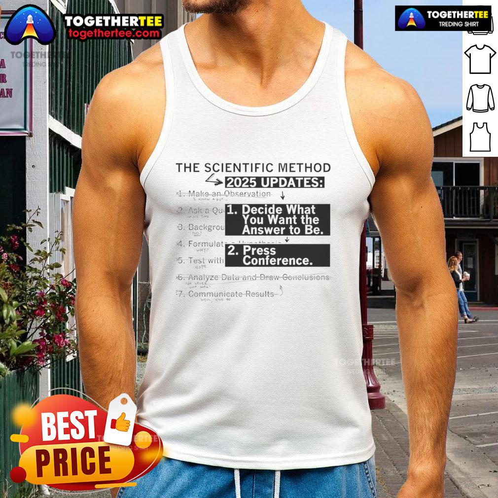 Hot-The-Scientific-Method-2025-Updates tank top featuring a modern design for science enthusiasts and educators.