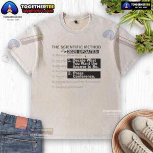 Hot-The-Scientific-Method-2025-Updates washed t-shirt featuring creative science-themed design for enthusiasts.