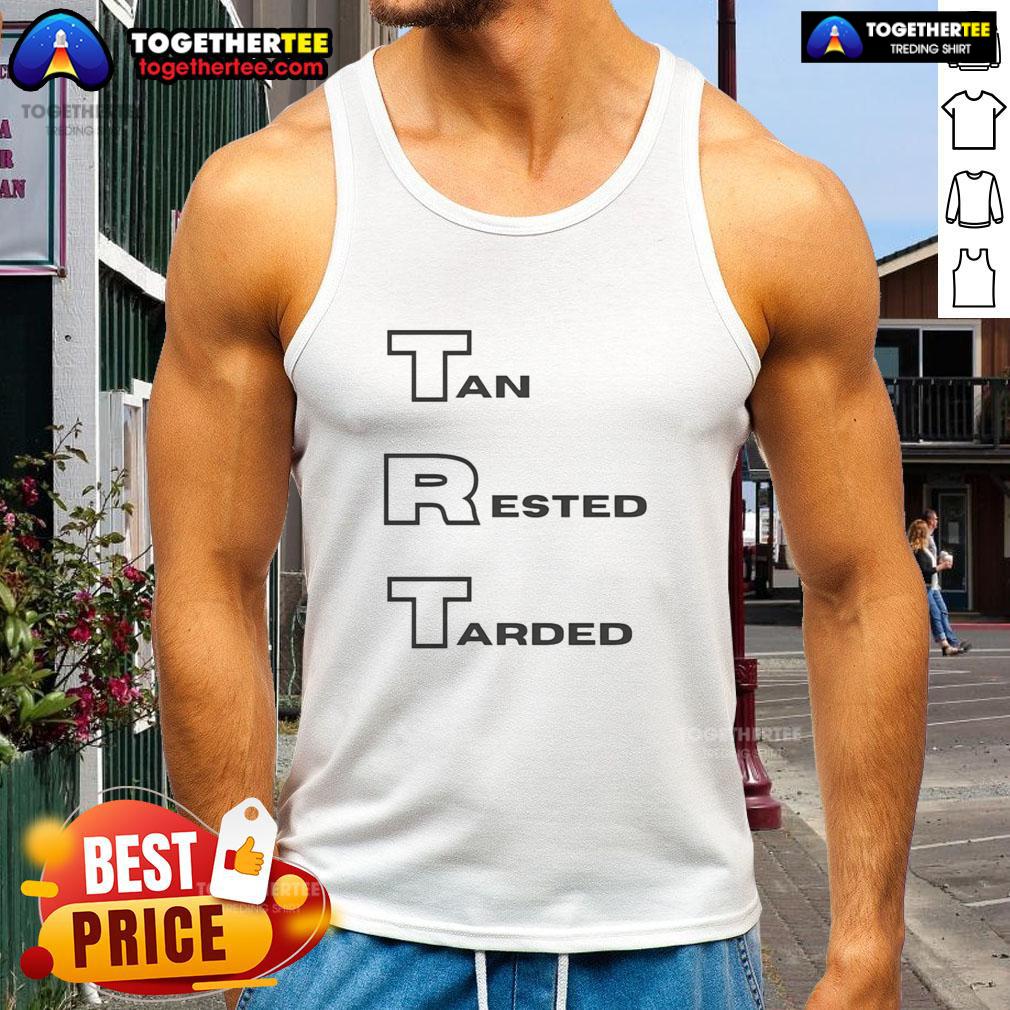 Stylish hot TRT tan rested tank top perfect for summer outings and casual wear, showcasing modern design and comfort.