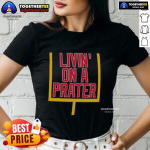 Alt Text: Nice Livin' on a Prater Buffalo Bills ladies tee featuring a stylish design for female fans of the Buffalo Bills.