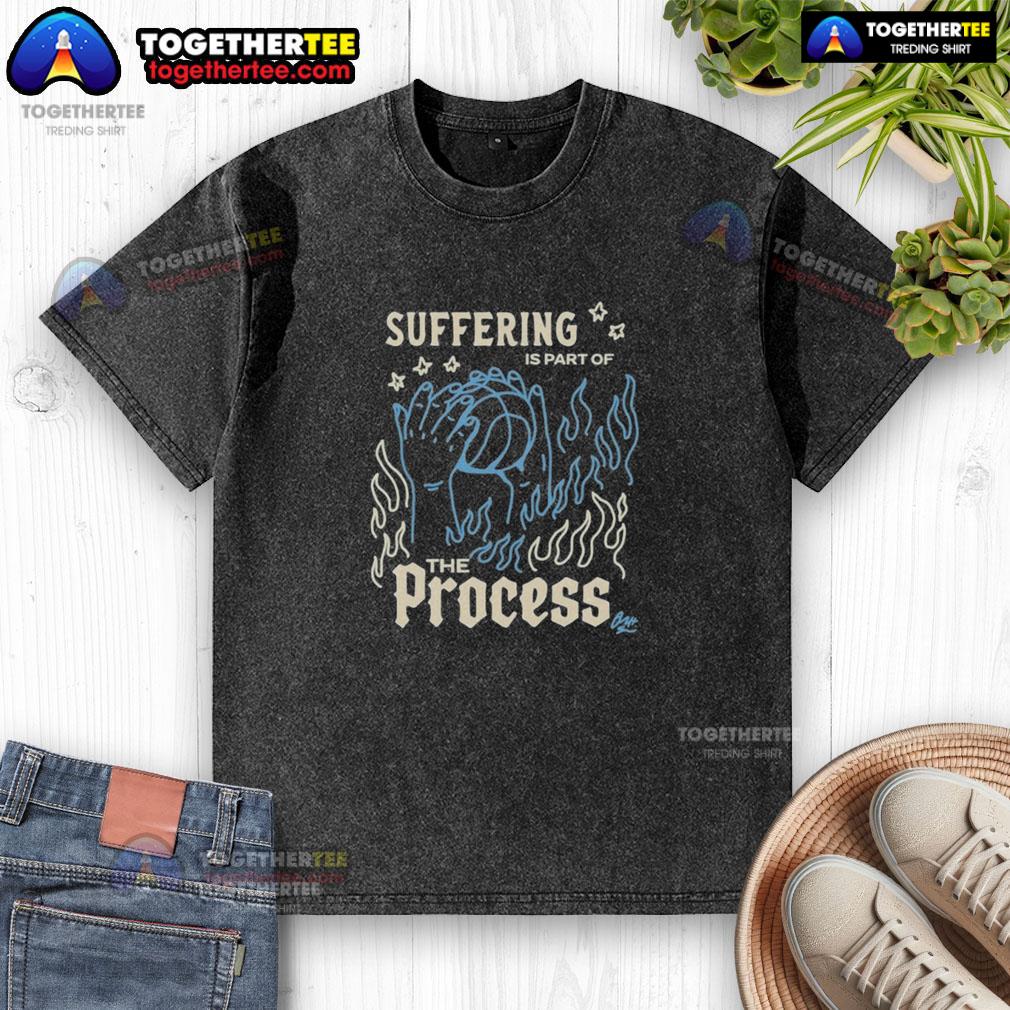 NBA Washed T-Shirt featuring 'Nice Suffering Is Part Of The Process' slogan, perfect for basketball enthusiasts.