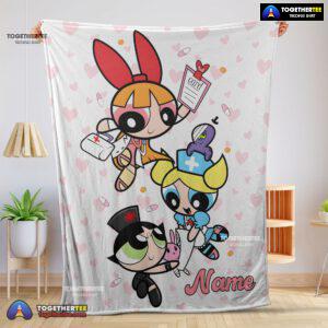 Official Cartoon Network The Powerpuff Girls Nurse Blanket Fleece Customized Blanket