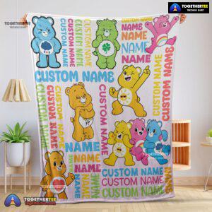 Official Cute Care Bears Friends Blanket Fleece Customized Blanket