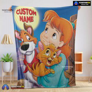 Official Disney Oliver & Company Jenny Foxworth Oliver Dodger Blanket Fleece Customized Blanket