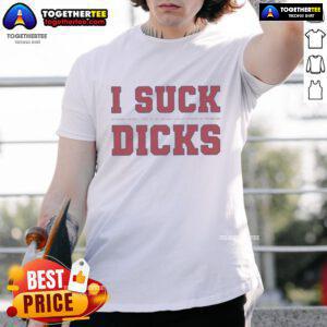 Funny 'I Suck Duck At Fantasy Football' shirt worn by a friend who came in last place in their fantasy league.