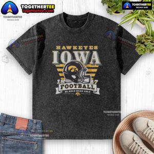 Official Iowa Hawkeyes Stripe Splash Washed T-Shirt featuring bold stripes and team logo for stylish game day wear.