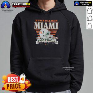 Official Miami Hurricanes Stripe Splash Hoodie featuring vibrant team colors and stylish design for fans.
