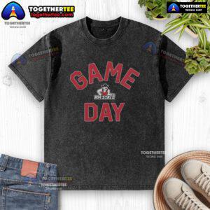 Alt Text: Official New Mexico State Aggies Game Day Logo on a College Washed T-Shirt, perfect for fans and game day attire.