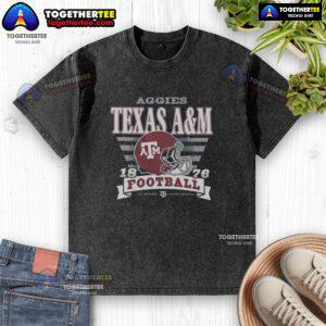 Official Texas A&M Aggies Stripe Splash Washed T-Shirt featuring vibrant stripes and a relaxed fit for fans.
